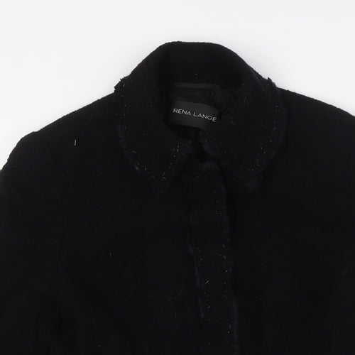 Rena Lange Womens Black Jacket Size 10 Snap