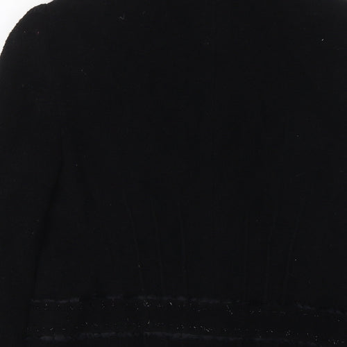 Rena Lange Womens Black Jacket Size 10 Snap