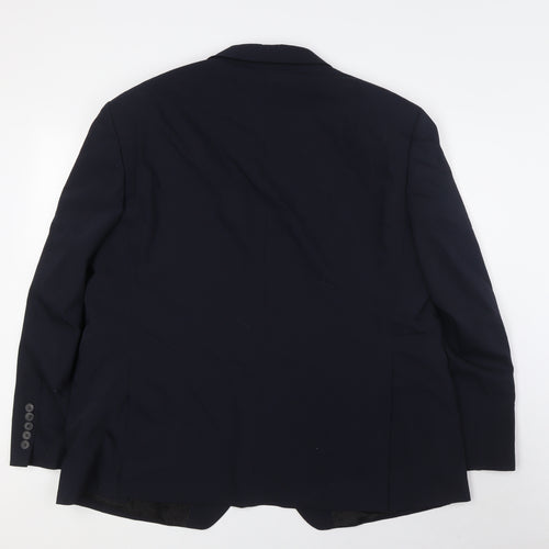 Autograph Mens Blue Polyamide Jacket Suit Jacket Size XL Regular