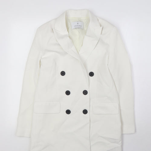 Stradivarius Womens Ivory Jacket Blazer Size XS Button