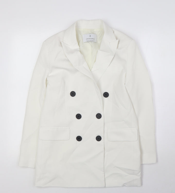 Stradivarius Womens Ivory Jacket Blazer Size XS Button