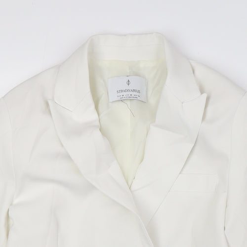 Stradivarius Womens Ivory Jacket Blazer Size XS Button