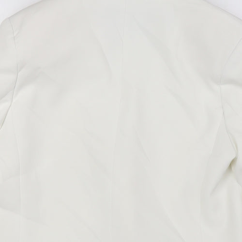 Stradivarius Womens Ivory Jacket Blazer Size XS Button