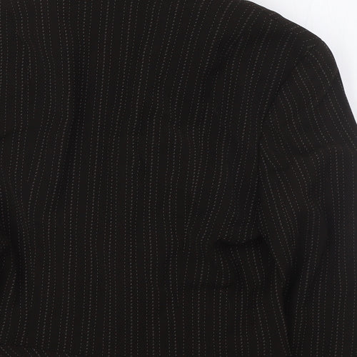 NEXT Womens Brown Jacket Size 10 Button - Pinstripe
