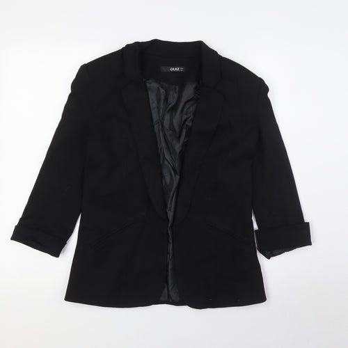 Quiz Womens Black Jacket Size 8 - No Clouser