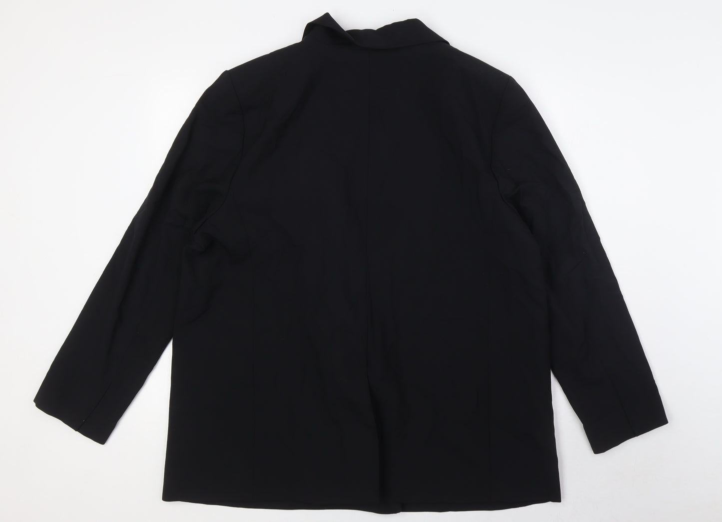 Marks and Spencer Womens Black Jacket Blazer Size 18 Button