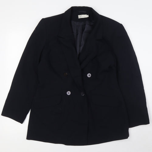 BHS Womens Black Jacket Blazer Size 16 Button