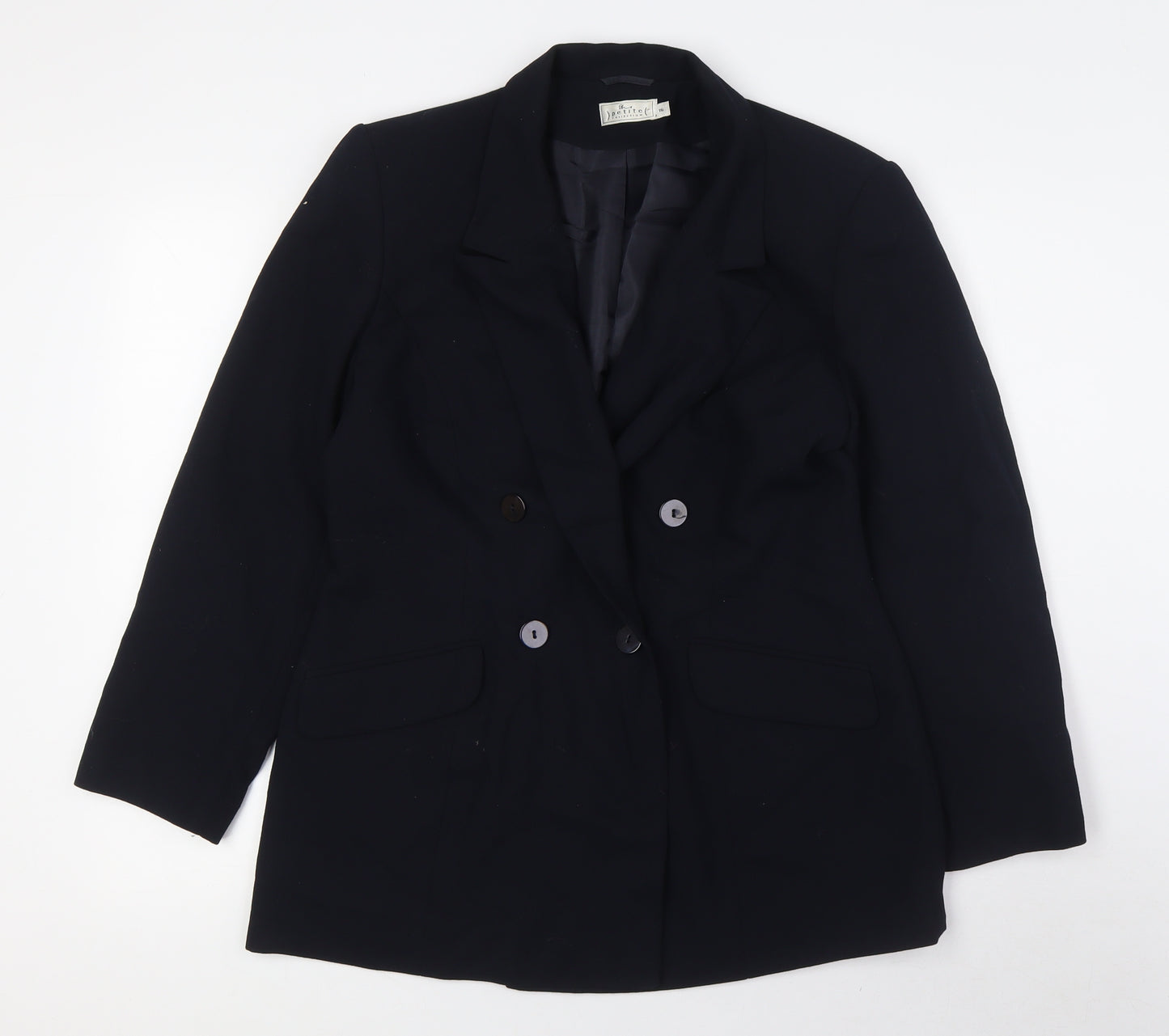 BHS Womens Black Jacket Blazer Size 16 Button