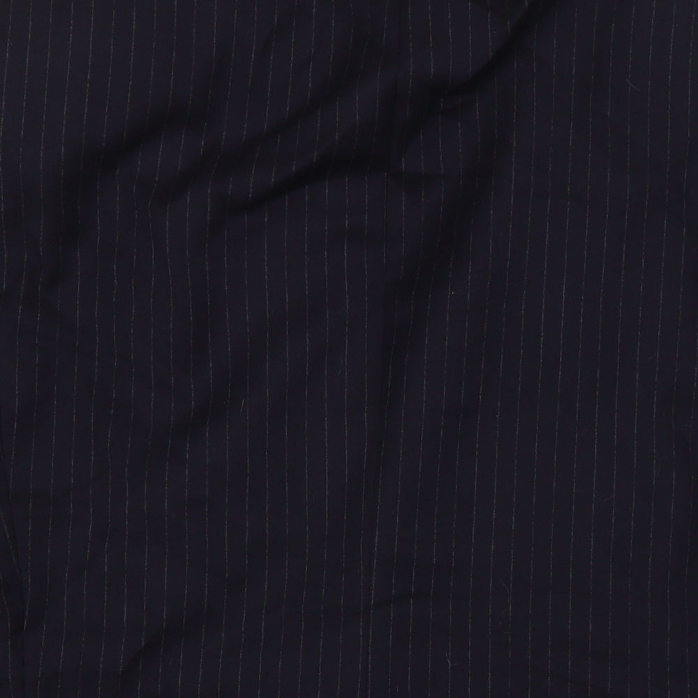 St Michael Mens Blue Striped Wool Jacket Suit Jacket Size 42 Regular