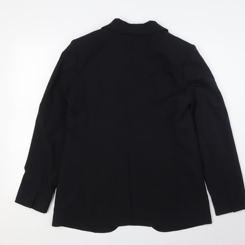 Marks and Spencer Womens Black Jacket Size 10 Button