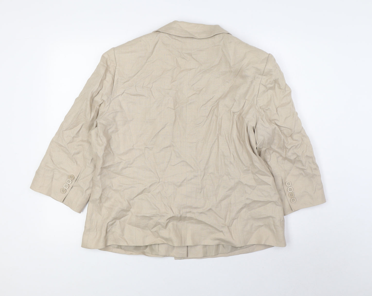 Planet Womens Beige Jacket Size 16 Button