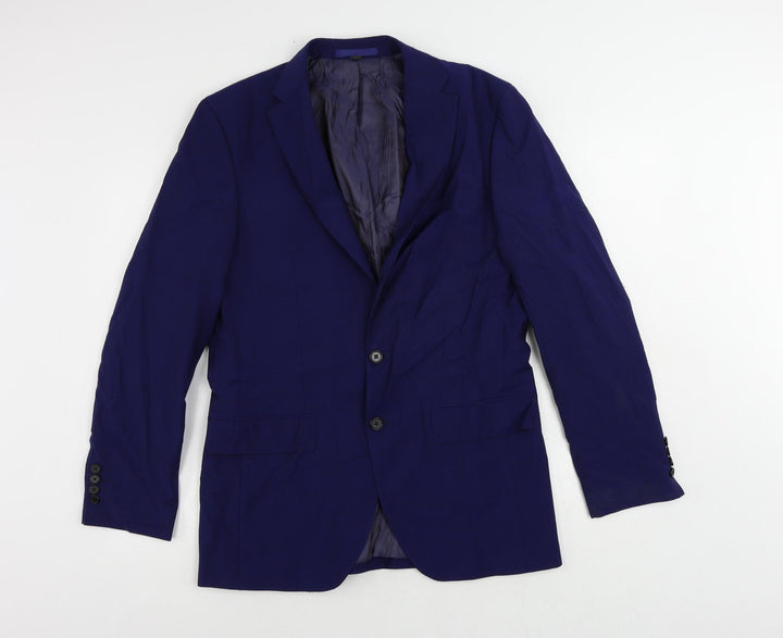 Marks and Spencer Mens Blue Wool Jacket Suit Jacket Size 38 Regular