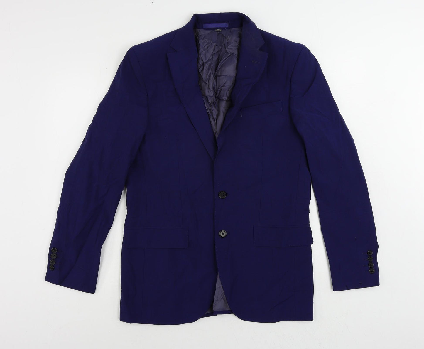 Marks and Spencer Mens Blue Wool Jacket Suit Jacket Size 38 Regular