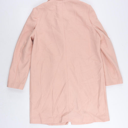 Marks and Spencer Womens Pink Overcoat Coat Size 12 Button