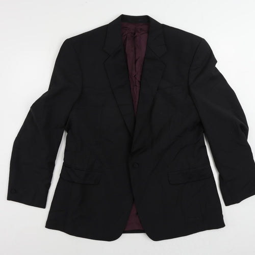 Skopes Mens Black Polyester Tuxedo Suit Jacket Size 42 Regular