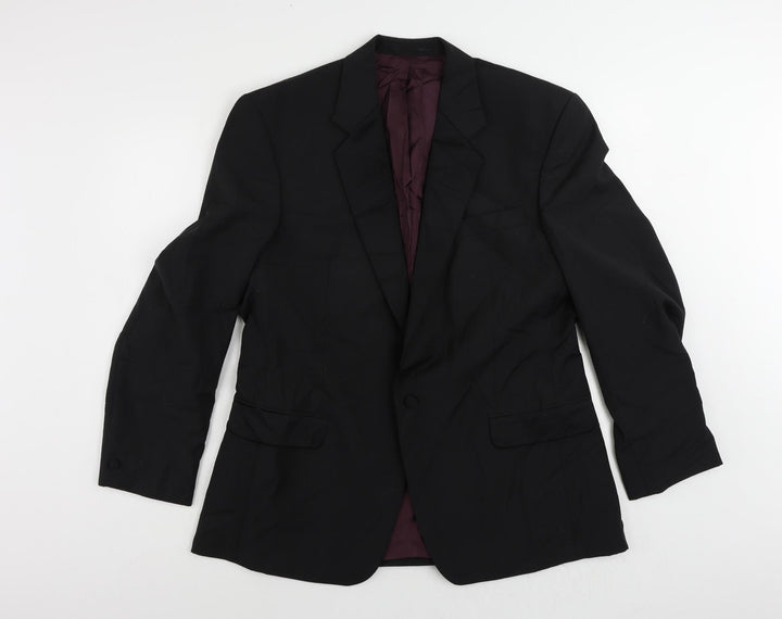 Skopes Mens Black Polyester Tuxedo Suit Jacket Size 42 Regular