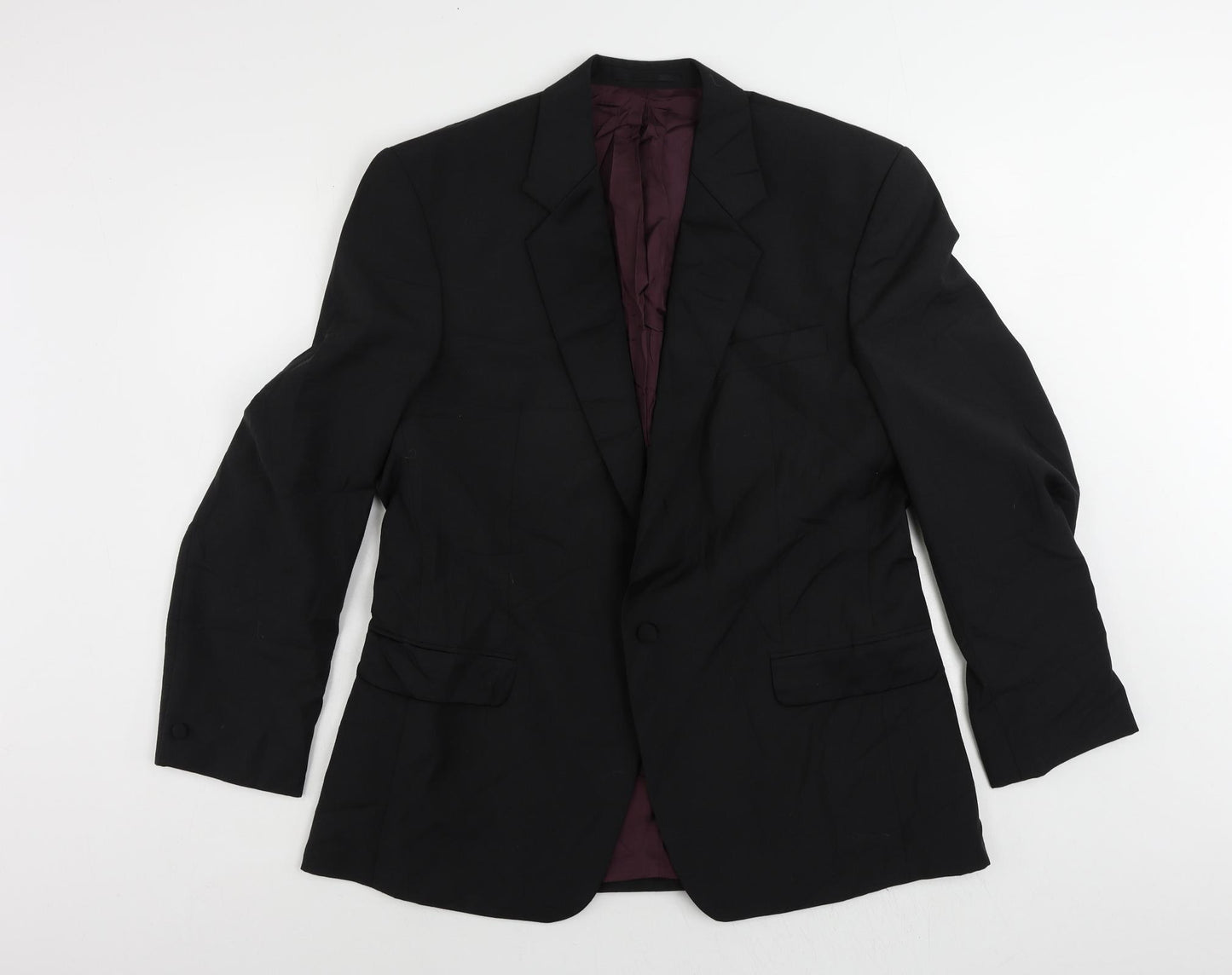 Skopes Mens Black Polyester Tuxedo Suit Jacket Size 42 Regular