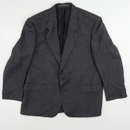 The Label Mens Grey Wool Jacket Suit Jacket Size 44 Regular