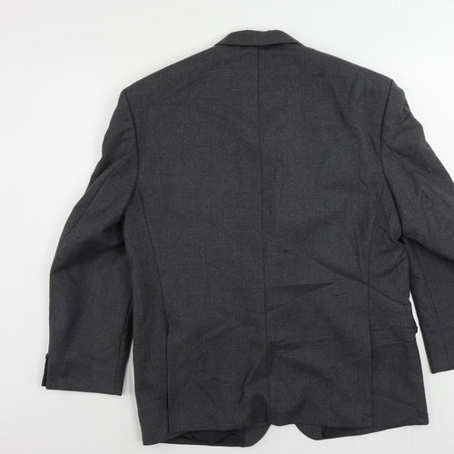The Label Mens Grey Wool Jacket Suit Jacket Size 44 Regular