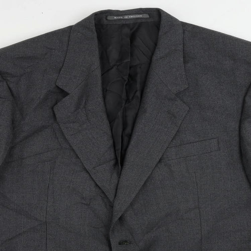 The Label Mens Grey Wool Jacket Suit Jacket Size 44 Regular
