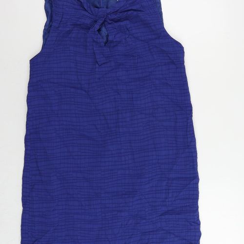 CC Womens Blue Polyester Shift Size 16 Round Neck Zip - Lined