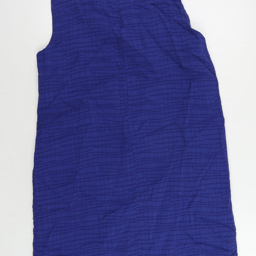 CC Womens Blue Polyester Shift Size 16 Round Neck Zip - Lined