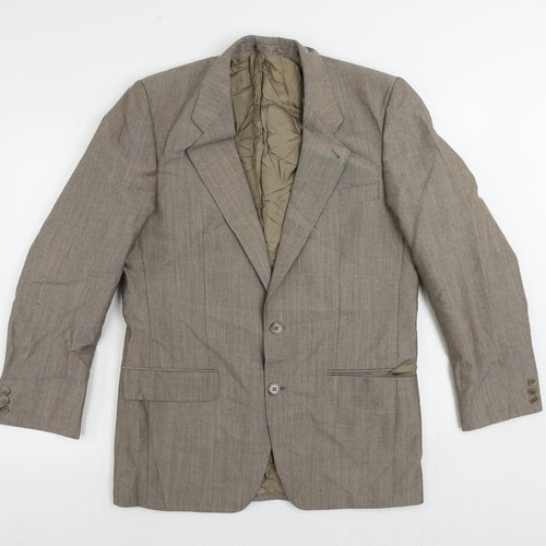 MODENA Mens Beige Polyester Jacket Suit Jacket Size 40 Regular