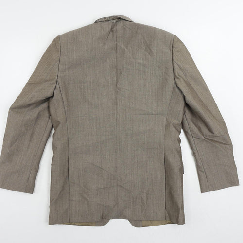 MODENA Mens Beige Polyester Jacket Suit Jacket Size 40 Regular