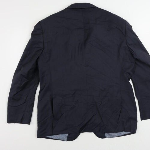 Autograph Mens Blue Polyamide Jacket Suit Jacket Size 44 Regular