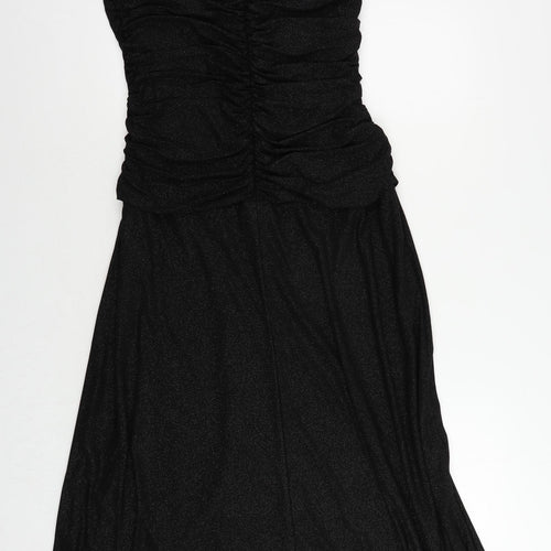 Klass Womens Black Polyester Sheath Size 14 Cowl Neck Zip - Ruched
