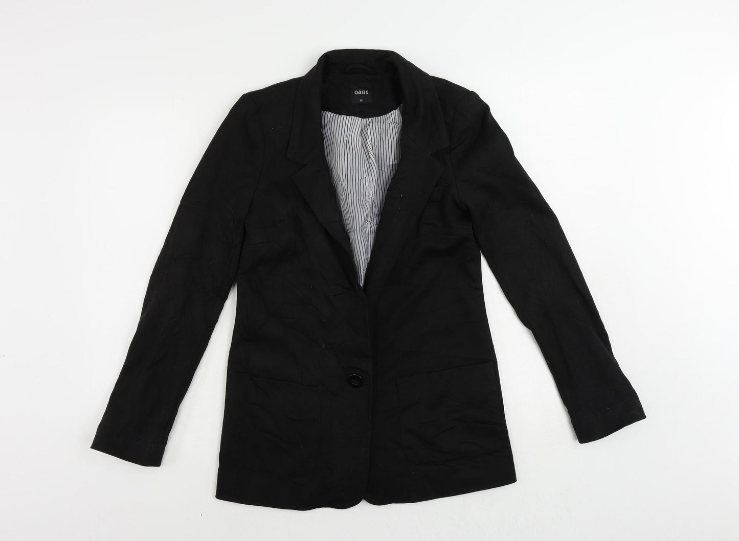 Oasis Womens Black Jacket Blazer Size XS Button