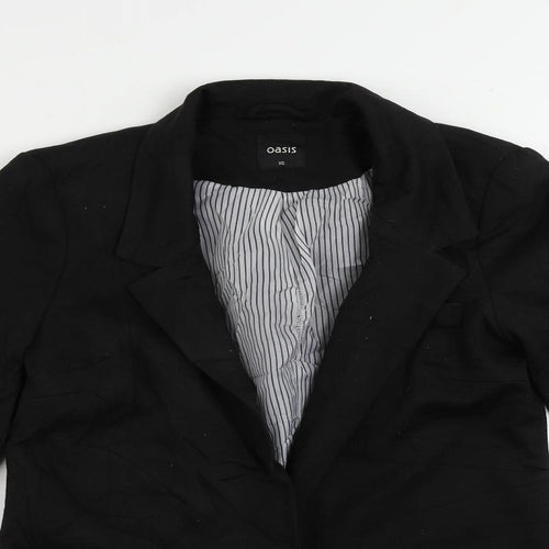 Oasis Womens Black Jacket Blazer Size XS Button