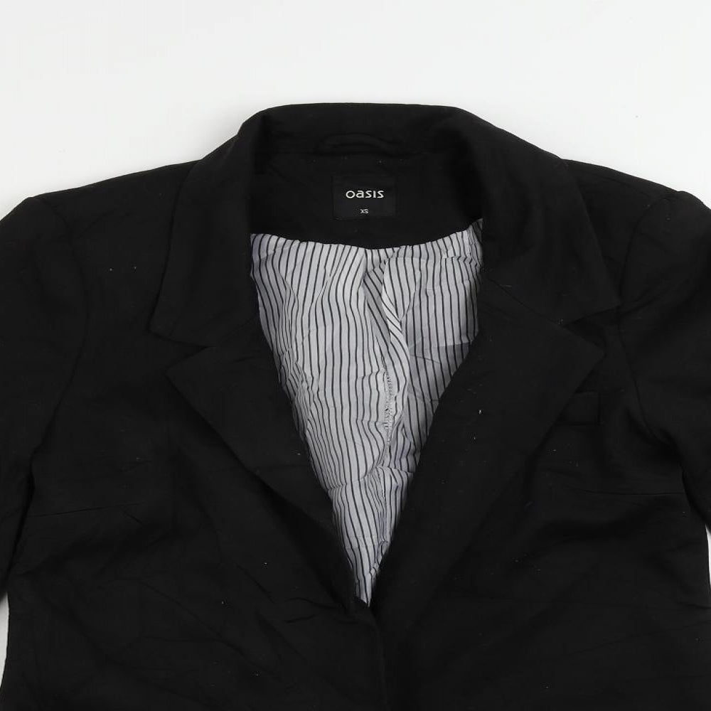 Oasis Womens Black Jacket Blazer Size XS Button