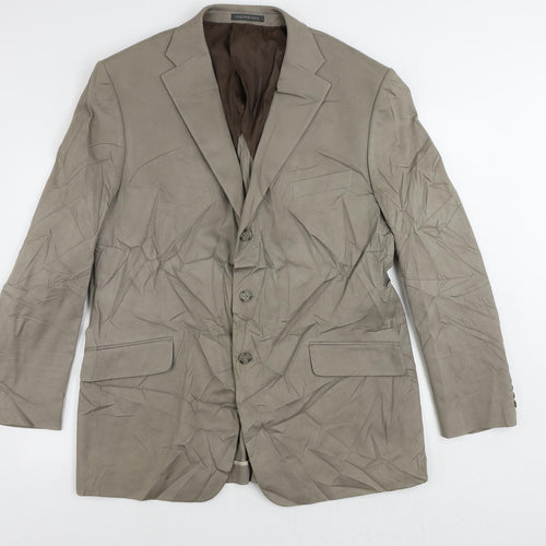 Greenwoods Mens Beige Cotton Jacket Suit Jacket Size 46 Regular