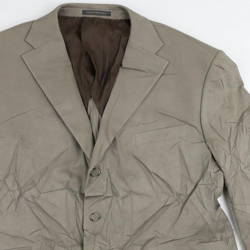 Greenwoods Mens Beige Cotton Jacket Suit Jacket Size 46 Regular
