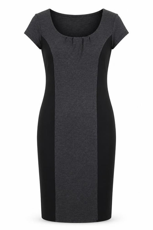 Front view of Wallis women’s black polyester bodycon, size UK 12, scoop neck pullover