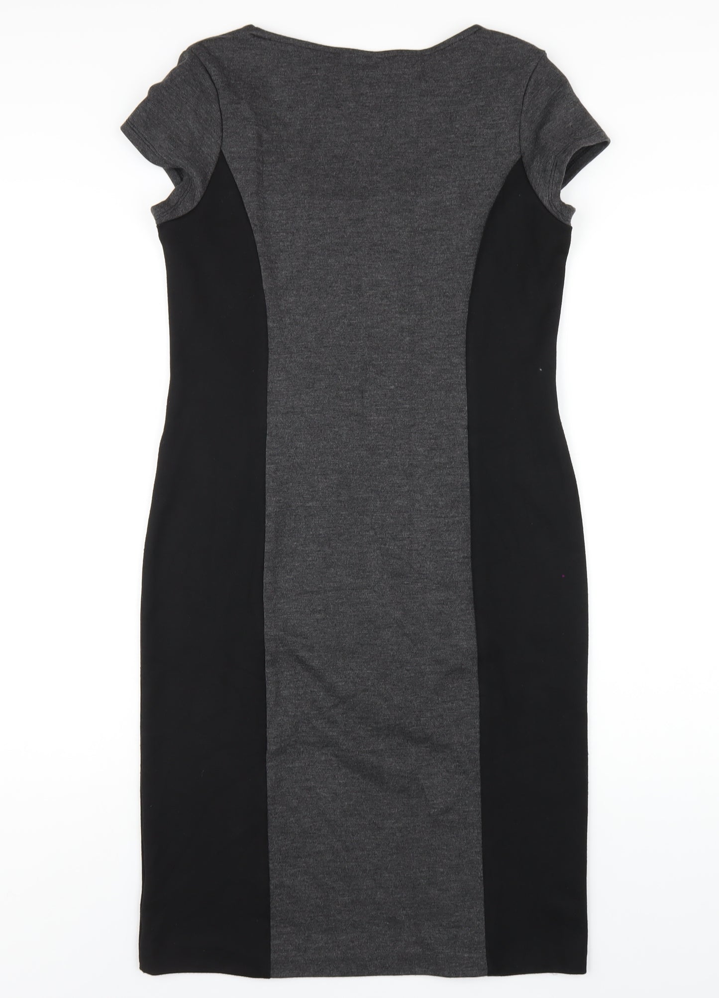 Wallis Womens Black Polyester Bodycon Size 12 Scoop Neck Pullover