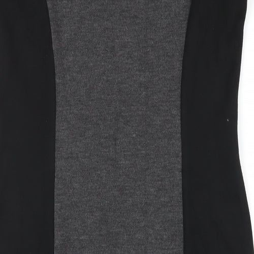 Wallis Womens Black Polyester Bodycon Size 12 Scoop Neck Pullover