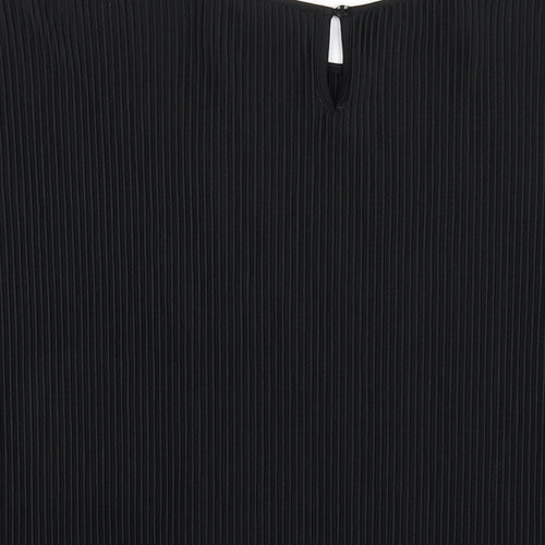 Marks and Spencer Womens Black Polyester Basic T-Shirt Size 12 Round Neck