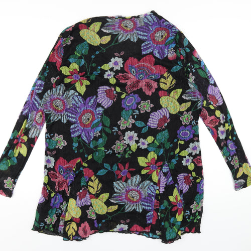 Michele Hope Womens Multicoloured Geometric Polyester Basic T-Shirt Size 22 Scoop Neck