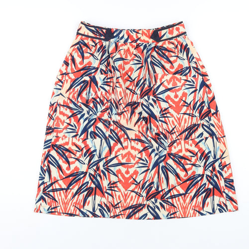 Zara Womens Multicoloured Geometric Polyester A-Line Skirt Size XS