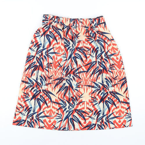 Zara Womens Multicoloured Geometric Polyester A-Line Skirt Size XS