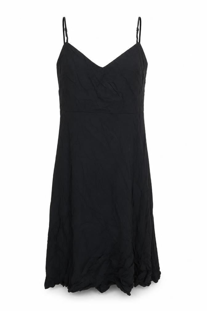Uniqlo Womens Black Viscose A-Line Size S V-Neck Zip