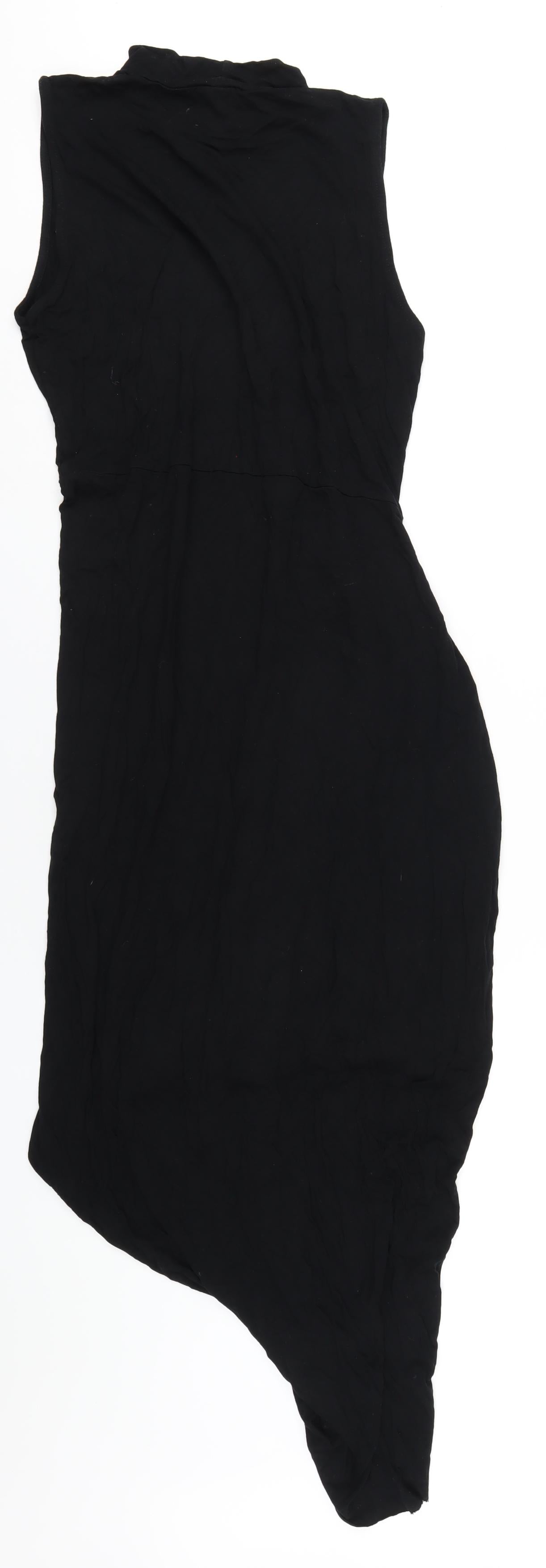 Missguided Womens Black Viscose Bodycon Size 18 Mock Neck Pullover