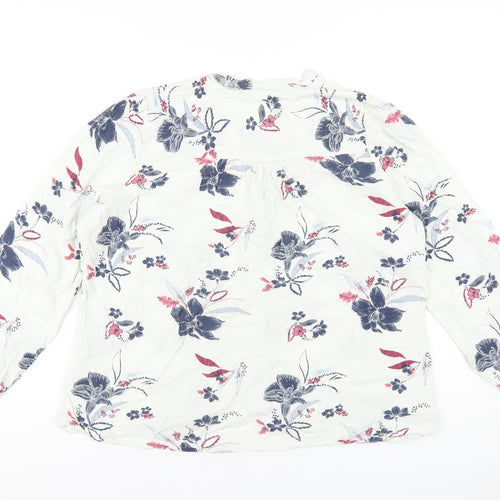 Marks and Spencer Womens Multicoloured Floral Viscose Basic Blouse Size 20 V-Neck