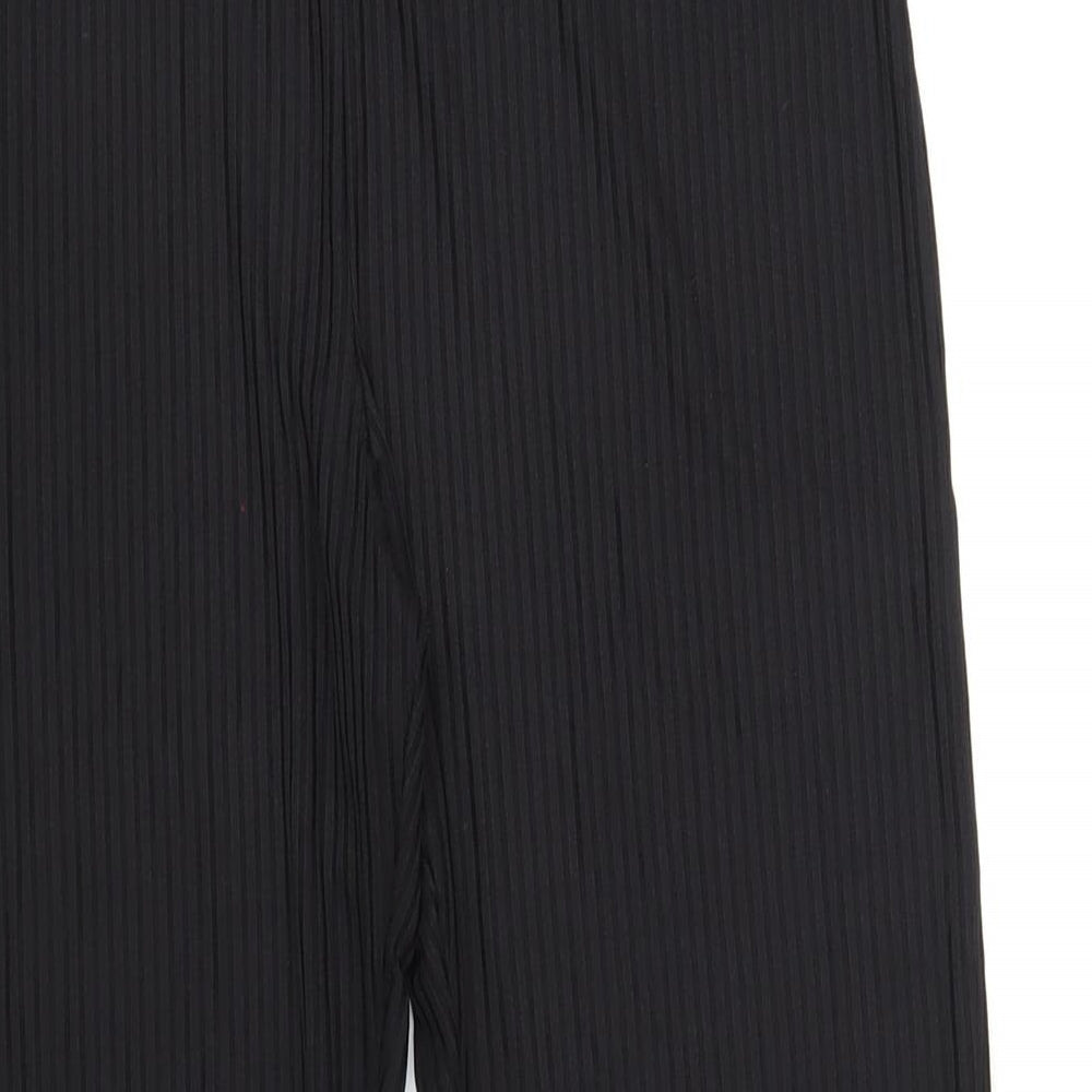 Pieces Womens Black Polyester Trousers Size XL L31 in Regular