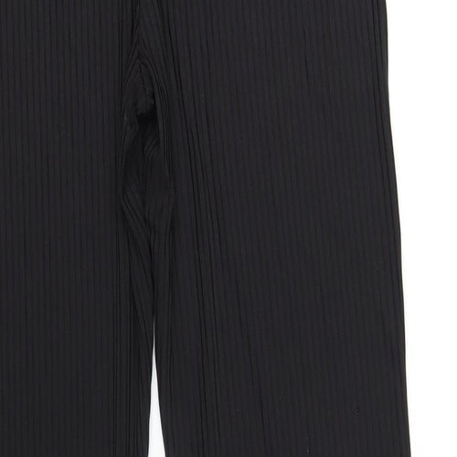 Pieces Womens Black Polyester Trousers Size XL L31 in Regular