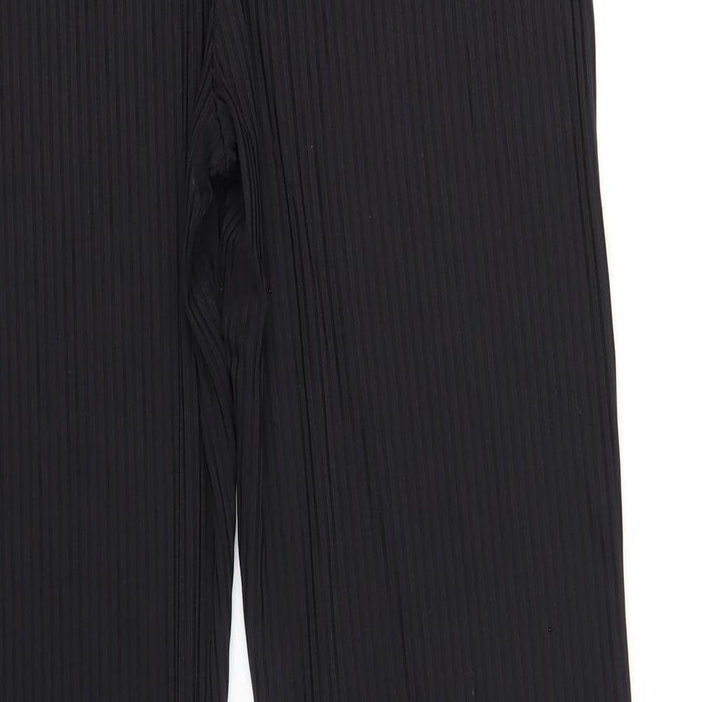 Pieces Womens Black Polyester Trousers Size XL L31 in Regular
