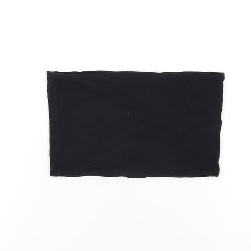 Topshop Womens Black Cotton Basic Tank Size 12 Square Neck