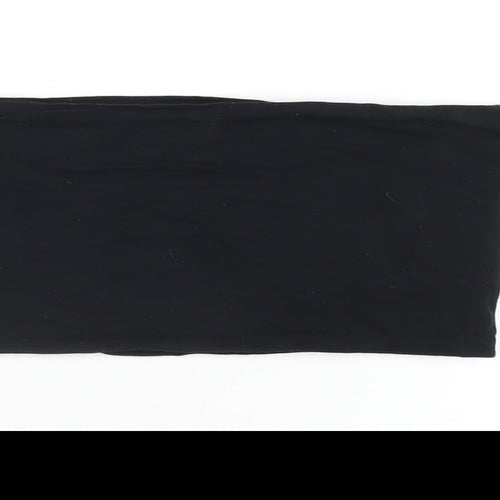 Topshop Womens Black Cotton Basic Tank Size 12 Square Neck